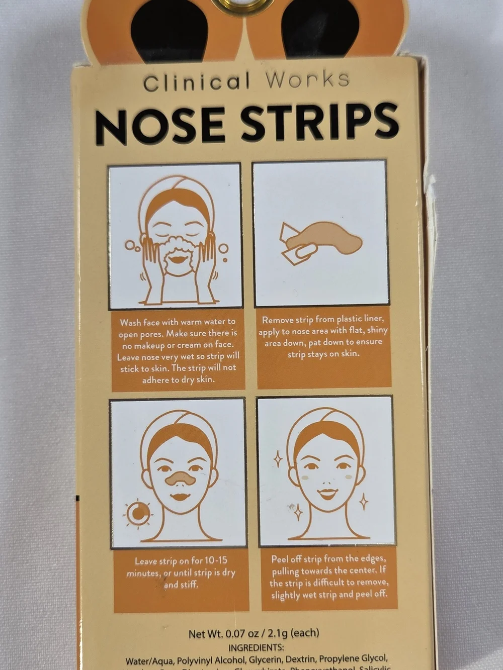 Clinical Works Charcoal Nose Strips 15ct Blackhead Remover Pore Cleanser